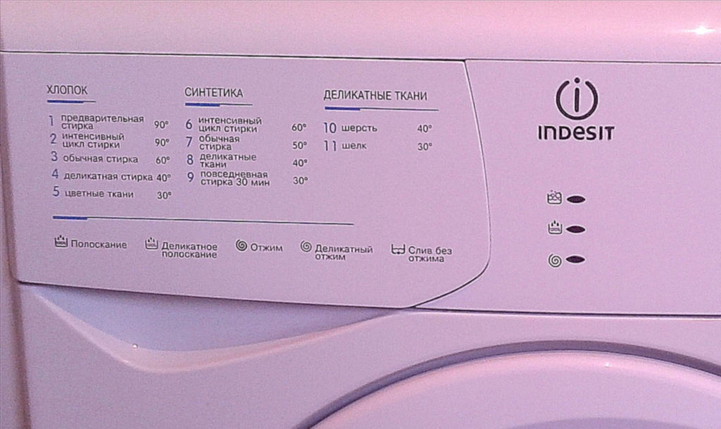 Indesit WISL 82 programov pranja